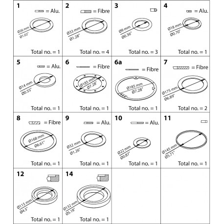 027F3157 DANFOSS REFRIGERATION Kit di riparazione PM, PML/X Size 100