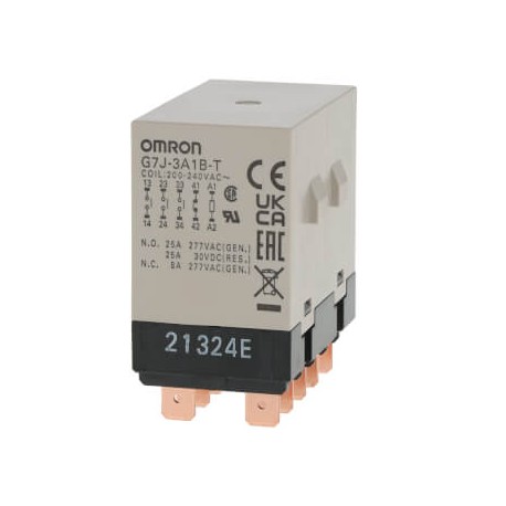 G7J-3A1B-T 200/240VAC G7J 1080F G7J3A1BT200240AC OMRON 3NA + 1NC 25A Faston