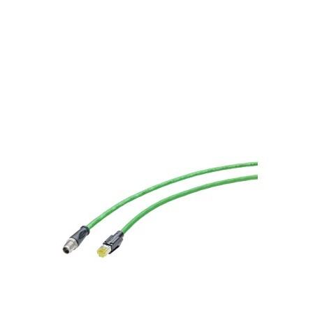 6XV1878-5TH10 SIEMENS Cabo IE TP M12-180/RJ45-180 IE Flexible Cable Preconf., com 1 x conector M12 (codifica..