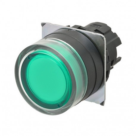 A22NZ-BGM-TGA A2270044E A22NZBGMTGA OMRON Press.22mm, Plastic, PROTECTED, MOMENTANEO, Transp.GREEN, LIGHTING