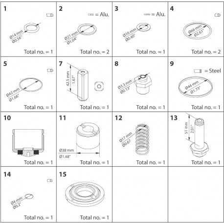 032F2342 DANFOSS REFRIGERATION Overhaul kit EVRA / EVRS 40