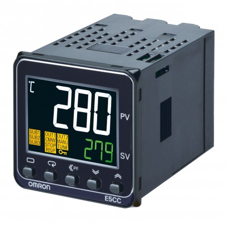 E5CC-CX2DBM-004 E5CC1209D 679859 OMRON Temperaturregler, PRO, DIN 1/16 (48 x 48 mm), 1 Stromausgang 0/4 bei ..
