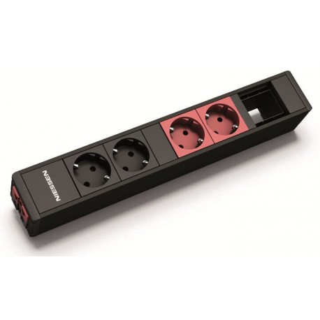 2CLA242600T1101 T2426 BL NIESSEN Conex. Superfic 2BEBL+2BERJ+1Hueco CR BL