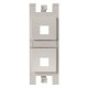 2CLA101610T1301 T1016.1 PL NIESSEN Soporte plano para 2x RJ45 sin pers. PL