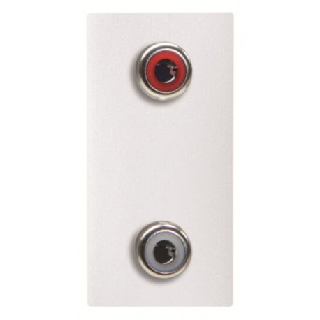 2CLA215520N1101 N2155.2 BL NIESSEN Toma VDI 2RCA conexão com parafuso BL