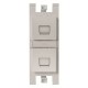 2CLA101630T1301 T1016.3 PL NIESSEN Staffa piatta per 2x RJ45 con pers. PL