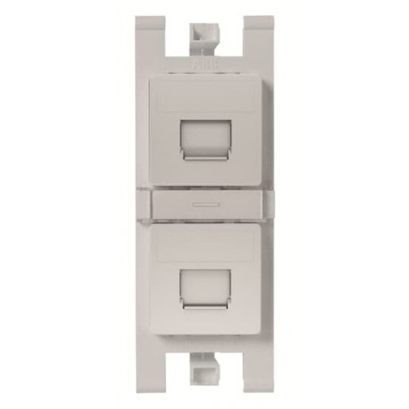 2CLA101630T1301 T1016.3 PL NIESSEN Soporte plano para 2x RJ45 con pers. PL