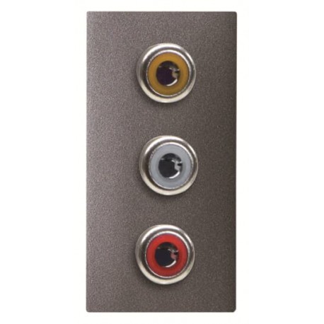 2CLA215530N1801 N2155.3 AN NIESSEN Toma VDI 3RCA conexión con tornillo AN