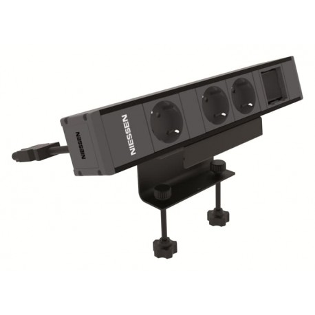 2CLA243300T1101 T2433 BL NIESSEN Conx.Superfic.Mesa 3BEBL+1Huec Lat.CR BL
