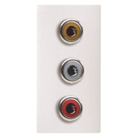 2CLA215530N1101 N2155.3 BL NIESSEN Toma VDI 3RCA conexión con tornillo BL