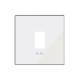 8585.2 CB NIESSEN Color: White Glass.Cover plate for USB charger code: 8185.2.