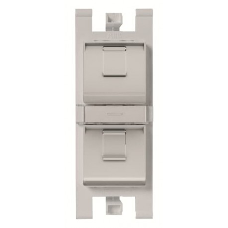 2CLA101670T1301 T1016.7 PL NIESSEN Staffa a 45º per 2x RJ45 con pers. PL