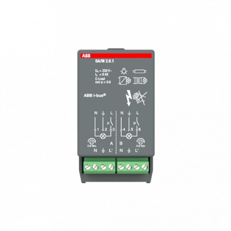 2CDG110100R0011 SA/M 2.16.1 NIESSEN Interruttore Attuatore Modulo, 2 canali, 16A, contatti senza potenziale