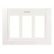 2CLA117300T1101 T1173 BL NIESSEN Placa caja/zocalo 3 columnas BL