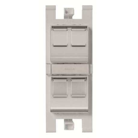 2CLA101680T1301 T1016.8 PL NIESSEN Soporte 45º para 4x RJ45 con pers. PL