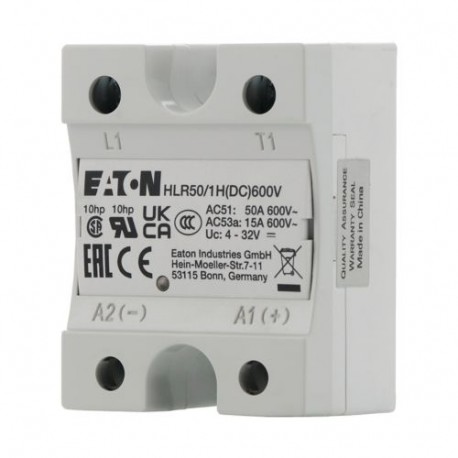 HLR50/1H(DC)600V 360053 Y7-360053 EATON ELECTRIC Hockey Puck Solid State Relay, 50A, 600V