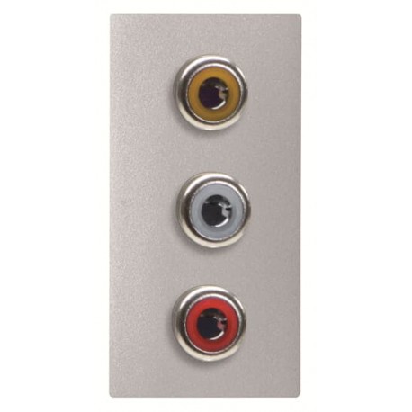 2CLA215530N1301 N2155.3 PL NIESSEN Toma VDI 3RCA conexión con tornillo PL