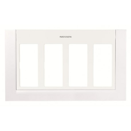 2CLA117400T1101 T1174 BL NIESSEN Placa caja/zocalo 4 columnas BL