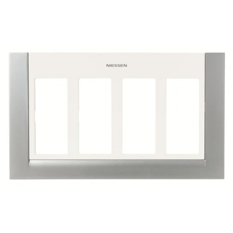 2CLA117400T1401 T1174 TT NIESSEN Placa caja/zocalo 4 columnas TT