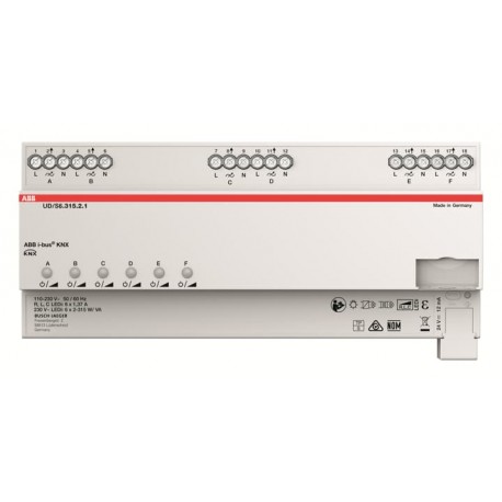 2CKA006197A0061 UD/S 6.315.2.1 NIESSEN Act. Regulador Univ. LED, 6 can., 6x315W
