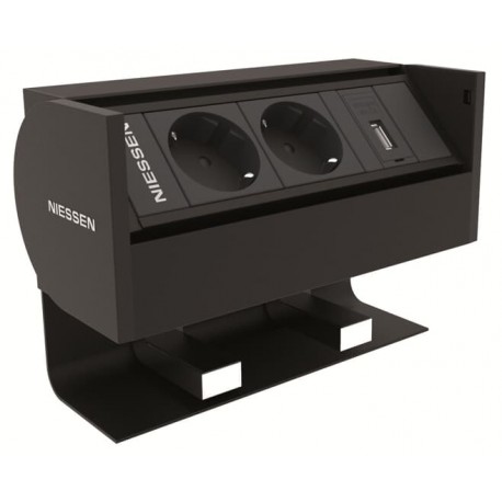 2CLA292201T1801 T2922.01 AN NIESSEN Conexion Tapa 90º 2BE+1USBC AN
