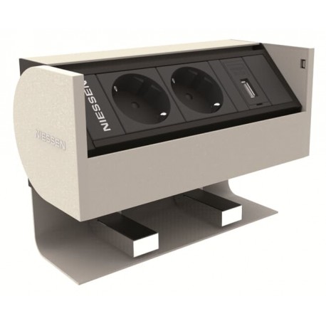 2CLA292201T1101 T2922.01 BL NIESSEN Conexion Tapa 90º 2BE+1USBC BL