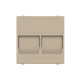 2CLA221640N1901 N2216.4 CV NIESSEN Tapa plana 2 soporte con persiana CV