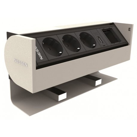 2CLA294301T1101 T2943.01 BL NIESSEN Conexion Tapa 90º 3BE+1H+1USBC BL