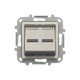 2CLA851680A1401 8516.8 AI NIESSEN Conector de computador IA 2 com cobertura inclinada
