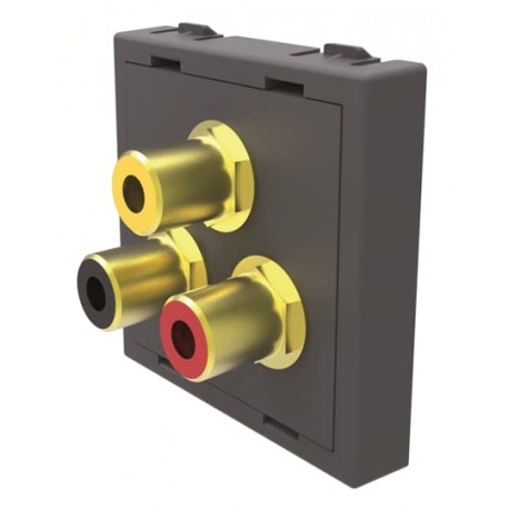 2CLA205550T1101 T2055.5 BL NIESSEN Connecteur 3 x RCA 1M BL