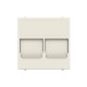 2CLA221640N1101 N2216.4 BL NIESSEN Tapa plana 2 soporte con persiana BL