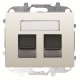 2CLA841820A1001 8418.2 BL NIESSEN Tapa 2 conector con persiana