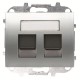 2CLA841820A1401 8418.2 TT NIESSEN presa doppia dati 8.418,2 piastra di copertura TT