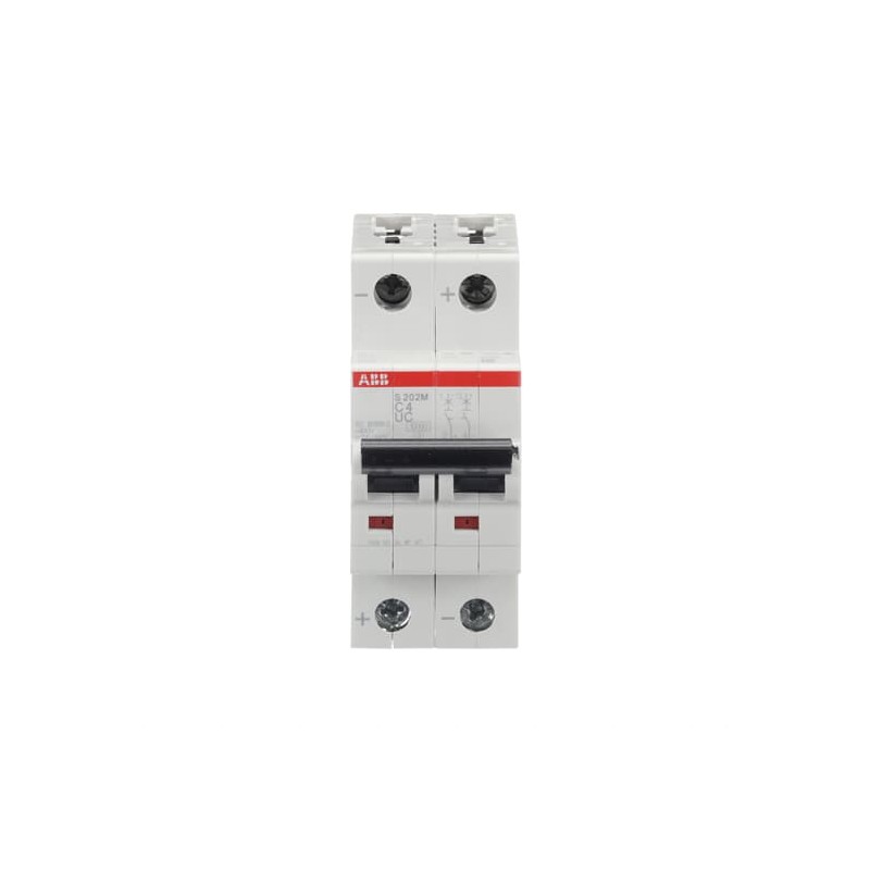 ABB S202M D 4 Interruttore Automatico Magnetotermico 10kA 2 Poli – Protezione Circuito, EAN 4016779600422
