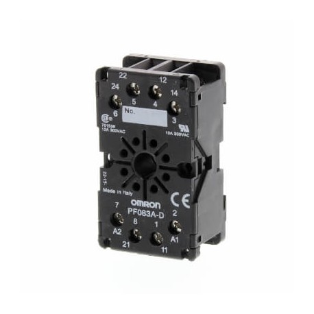 PF083A-D AA056186E PF083AD.3 OMRON Connecteur, support surface/rail DIN, 8 contacts, bornes filetées (avec c..