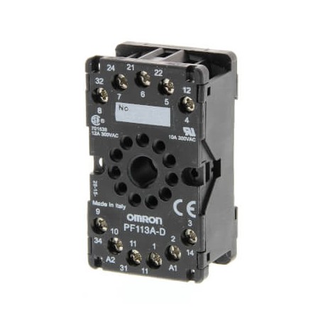 PF113A-D AA056187C PF113AD,3 OMRON Socket, DIN rail/surface mounting, 11-pin, screw terminals (box clamp)