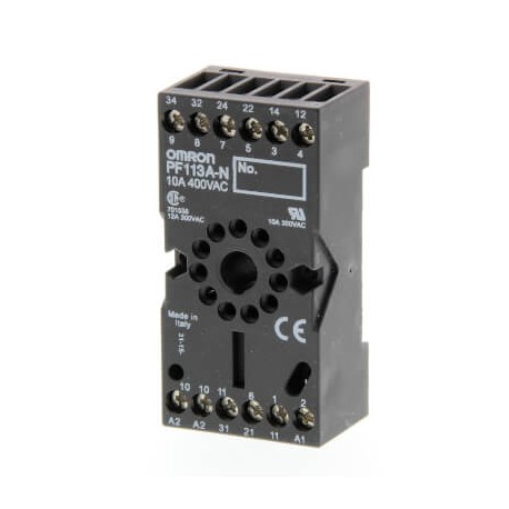 PF113A-N AA056188A PF113AN,3 OMRON Socket, DIN rail/surface mounting, 11-pin, screw terminals (IEC/VDE).