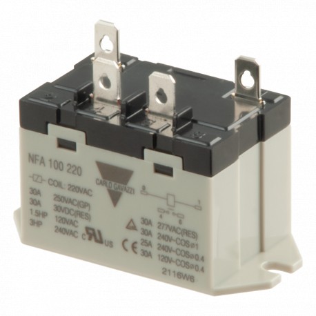NFD20048VDC CARLO GAVAZZI Emrelay Flangefast 2Dpst 25A Spule 48Vdc