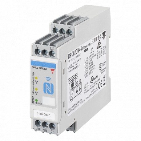 DPD02DM44 CARLO GAVAZZI Signal de sortie: 2 relais, Points de consigne: Seuils multiples, Variable controlee..