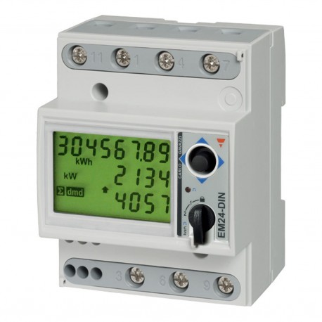 EM24DINAV63DM2X CARLO GAVAZZI Function: Energy analyzer , Mounting: DIN Rail, Power supply: 230VAC, Output d..