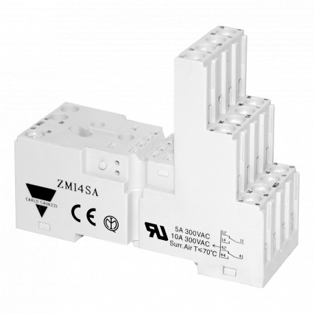 ZMI4GA CARLO GAVAZZI Din Rail Socket For Rmi Em Relays Spring Terminals