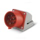 240.3295-7 SCAME BASE CONNECTORA MURAL 32A 6P+T 9h IP44