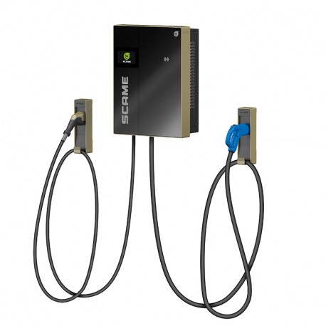 206.D91-E12 SCAME CAIXA DE PAREDE DC LAN+ROUTER 25KW CCS2+CHAdeMO