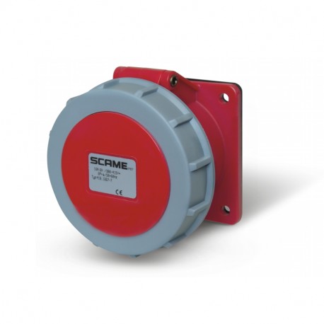 418.3265-7 SCAME EMP BASE. 32A 6P+T 9h IP66/IP67 200-250V