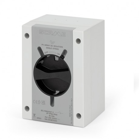 590.DCGE11020 SCAME INT. DE MANIOBRA 20A DC IP66/IP69