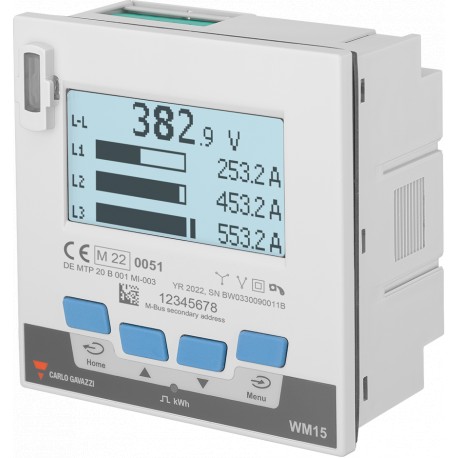 WM1596AV53XOMPFB CARLO GAVAZZI Energy analyzer with transformer measurement /5A