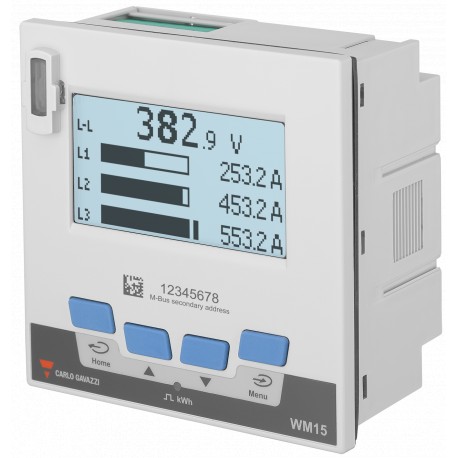 WM1596AV53XOMX CARLO GAVAZZI Analyseur d’énergie avec mesure de transformateur /5A