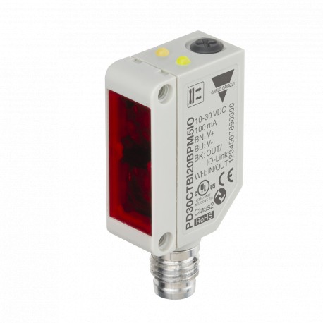 PD30CTBI20BPM5IO CARLO GAVAZZI Suppression de l’arrière-plan photocellulaire IO-Link miniature