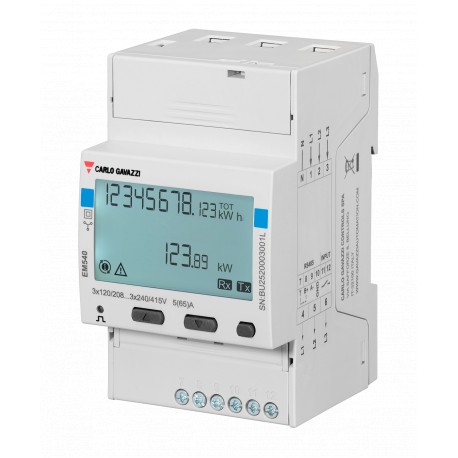 EM540DINAV23XO1PFA CARLO GAVAZZI Three-phase medium energy analyzer, 120 to 230 V L-N, 208 to 400 V L-L, 5 (..