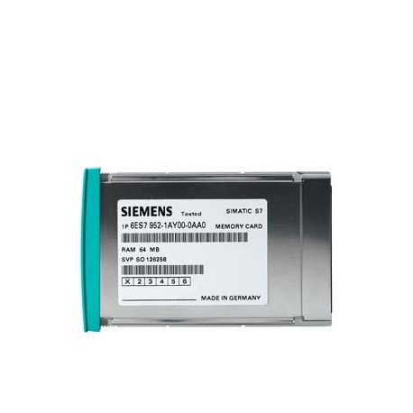6ES7952-1KP00-0AA0 SIEMENS SIMATIC S7, Memory Card para S7-400, forma larga, Flash-EPROM de 5 V, 8 Mbytes